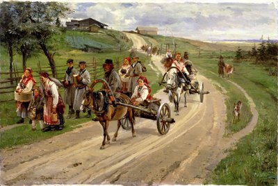 Regreso de la feria, 1883 de Illarion Mikhailovich Pryanishnikov